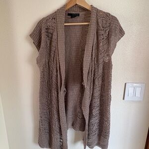 Calvin Klein Jeans Taupe Knit Cardigan